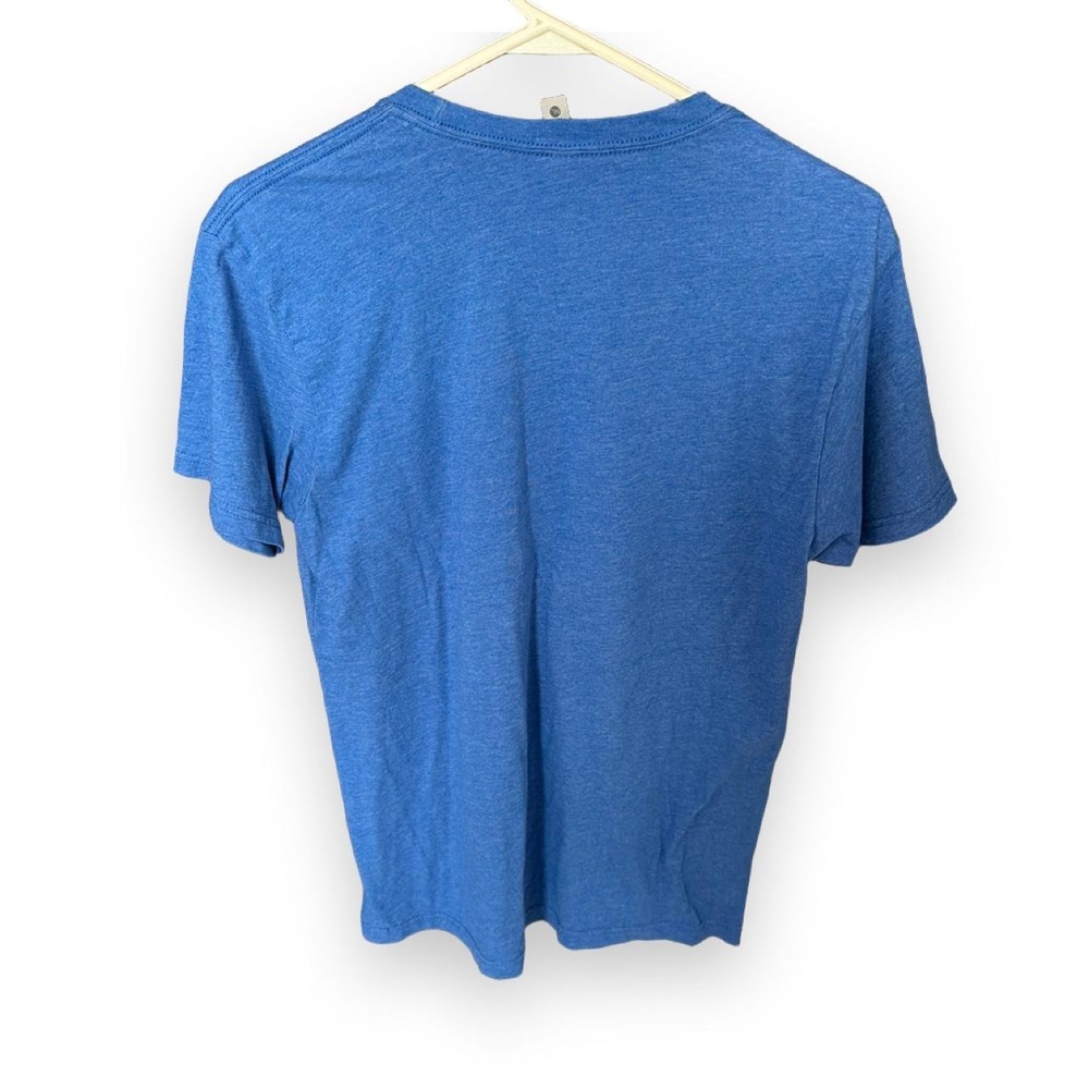 Blue t-shirt with white and red striped buffalo bills graphic - Picture 5 of 5
